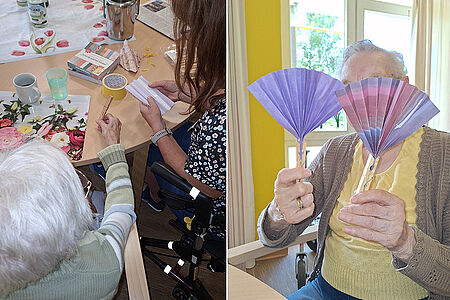 DRK Pflegezentrum Am Schlosspark - Fächer basteln